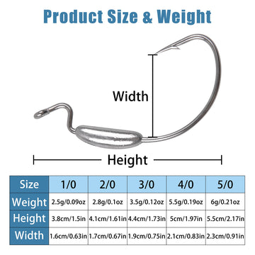 6g weight-forward weighted worm hook