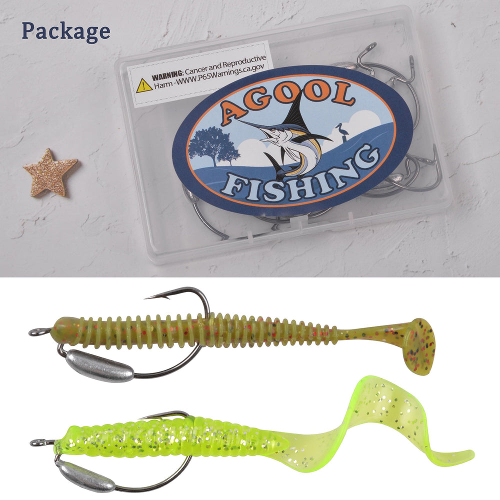 Weighted hooks for freshwater and saltwater use