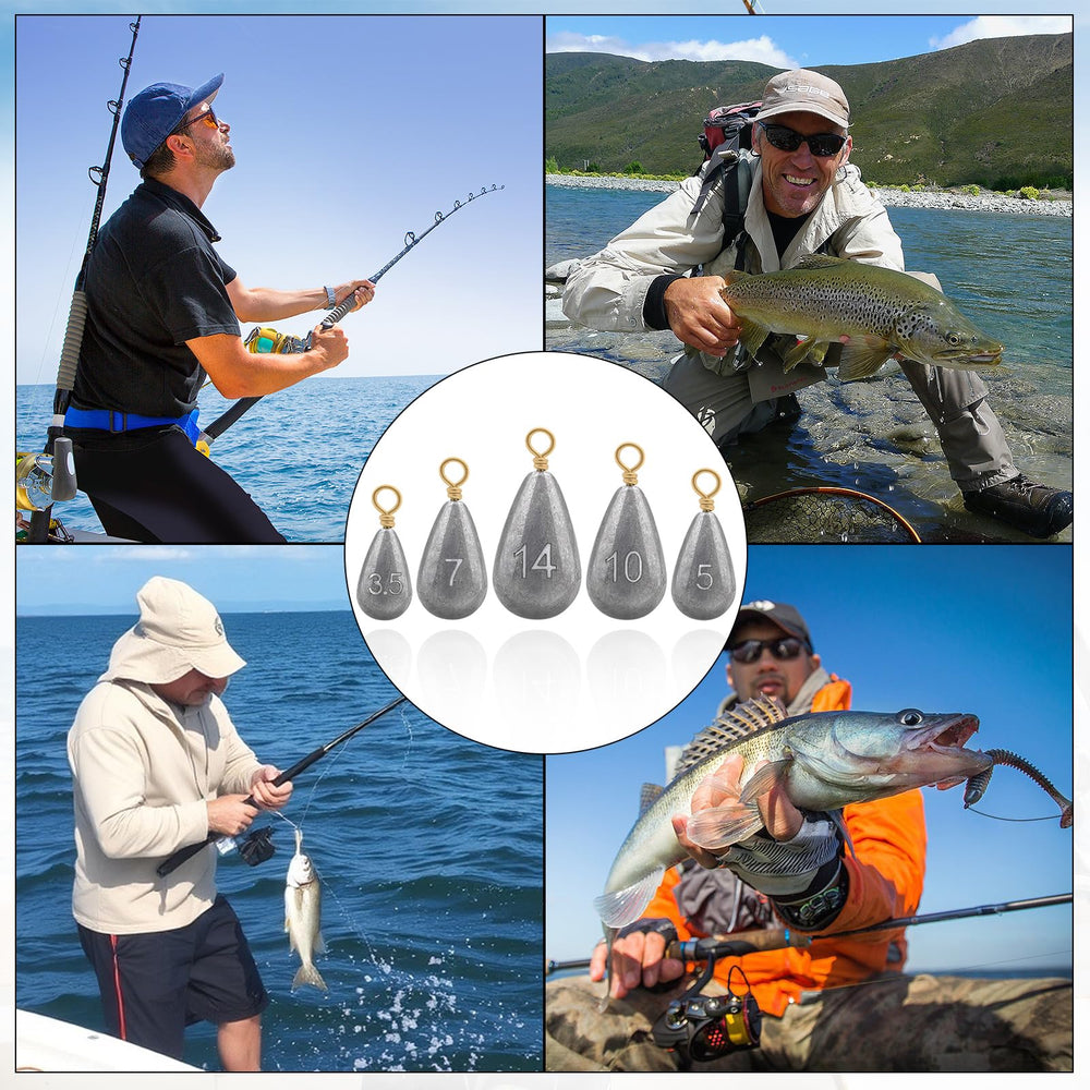 Five 1/8 oz fishing weights