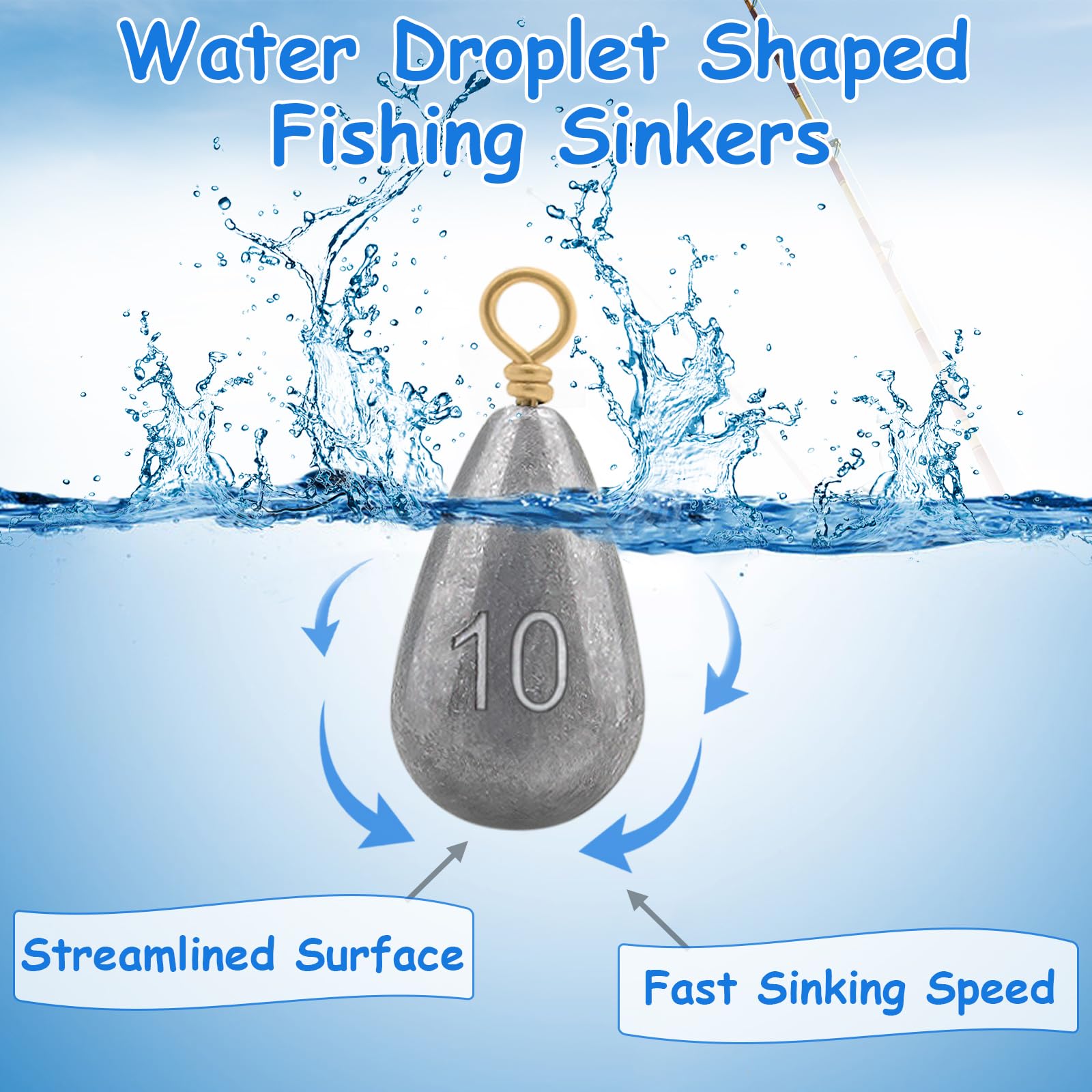 Five 3/16 oz fishing weights