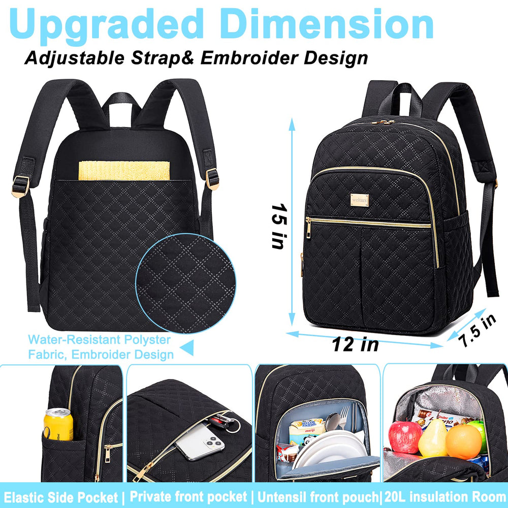 Weitars lunch backpack cooler-compartment image demonstrates food-safe insulation for midday meals.