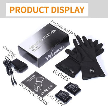 WEIVIOQ heated glove liner skiing setup on the slopes