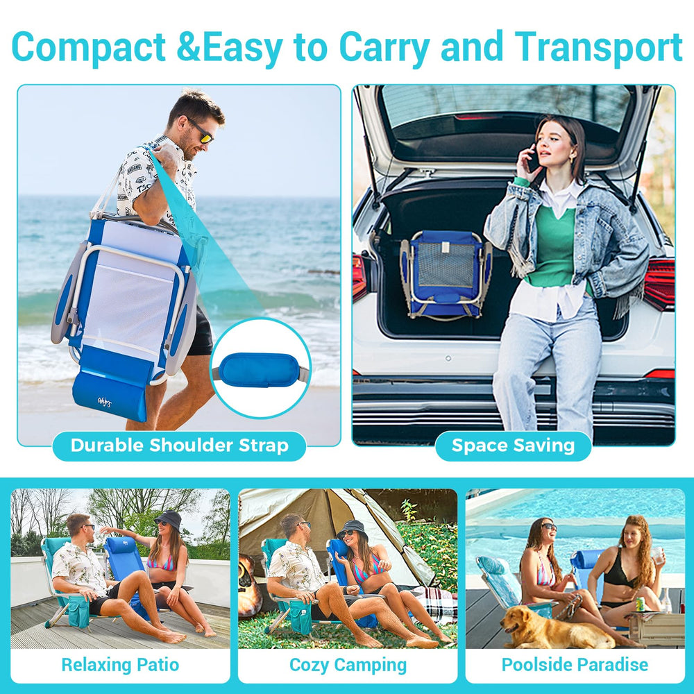 WEJOY beach chair two-pack set for shared beach days