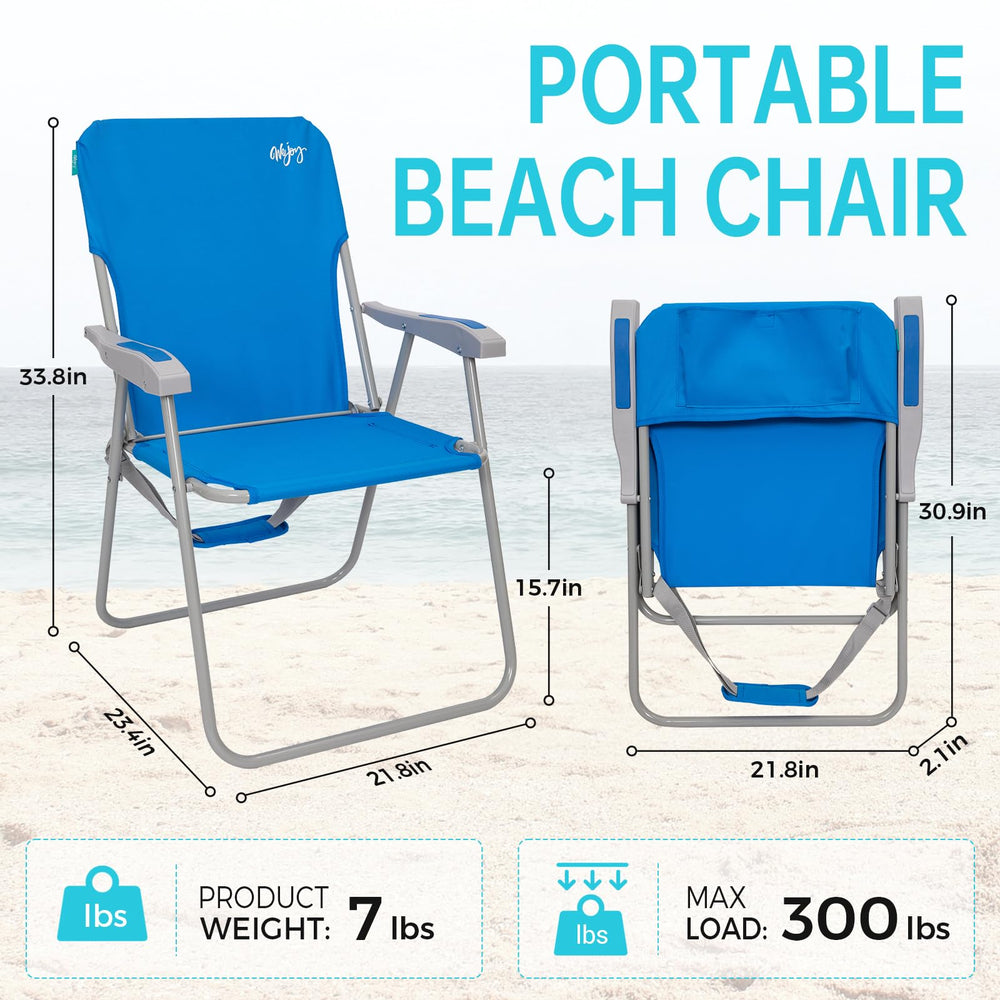 WEJOY beach chair with shoulder strap for effortless carry outdoors.