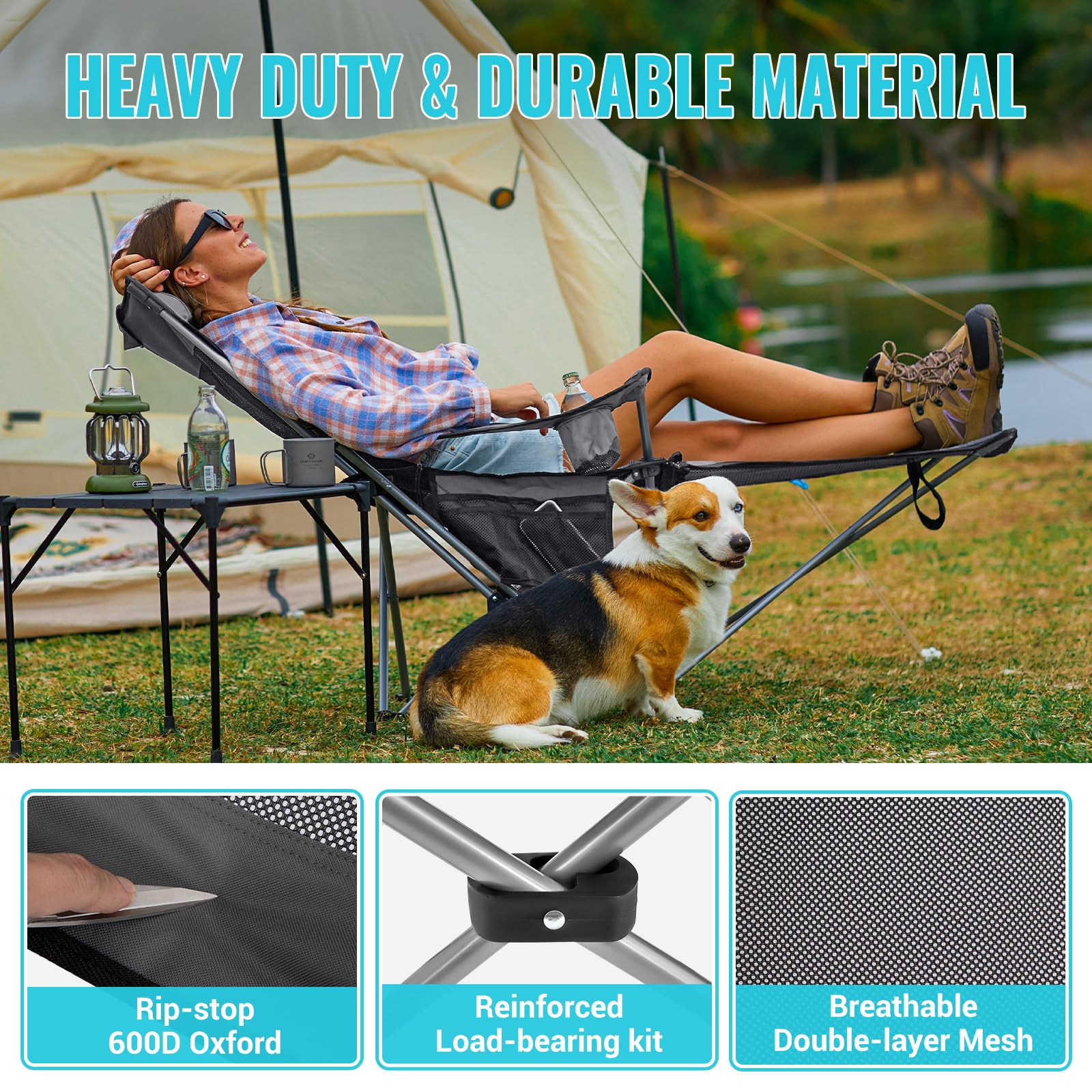 WEJOY lightweight chair folds compactly for easy transport and storage