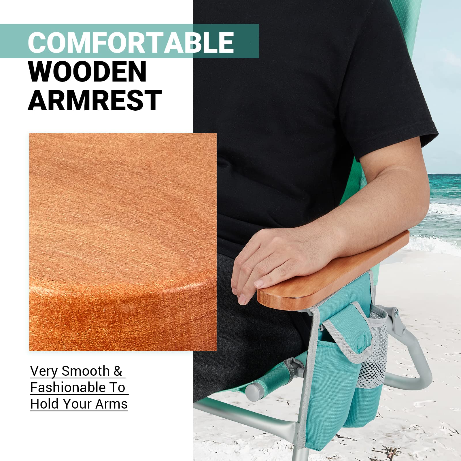 WEJOY chair includes a carry strap for effortless portability to festivals.