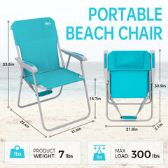 WEJOY chair with shoulder strap shows portable setup for beach, park, or camping.