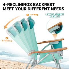WEJOY wooden armrests offer comfortable support while relaxing on the chair.