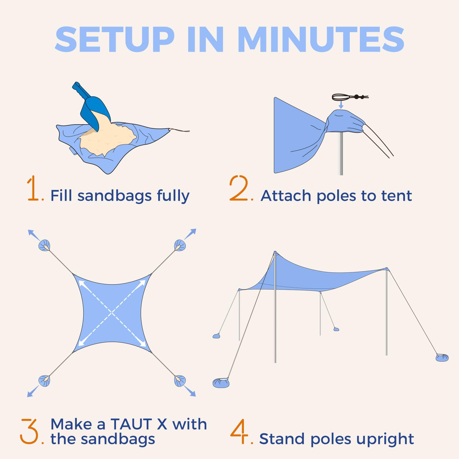 WEKAPO aerodynamic canopy top reduces wind catch and enhances stability