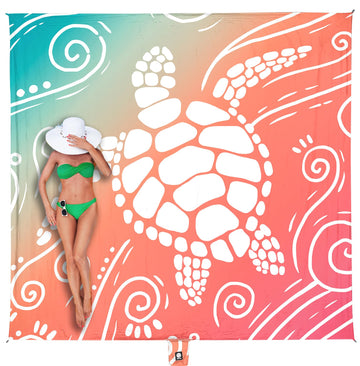 WEKAPO beach blanket 8x7ft spread for family picnics and outdoor lounging.