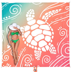 WEKAPO beach blanket 8x7ft spread for family picnics and outdoor lounging.
