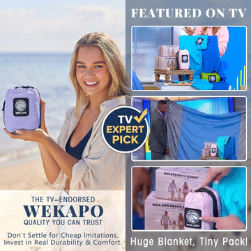 WEKAPO blanket corner pockets for convenient storage.