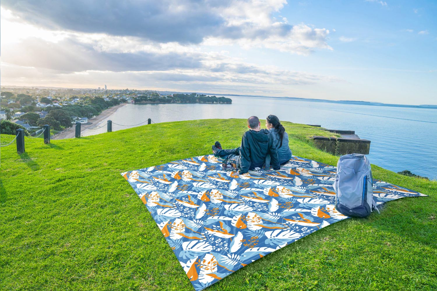 WEKAPO beach blanket lightweight and compact for easy packing and travel