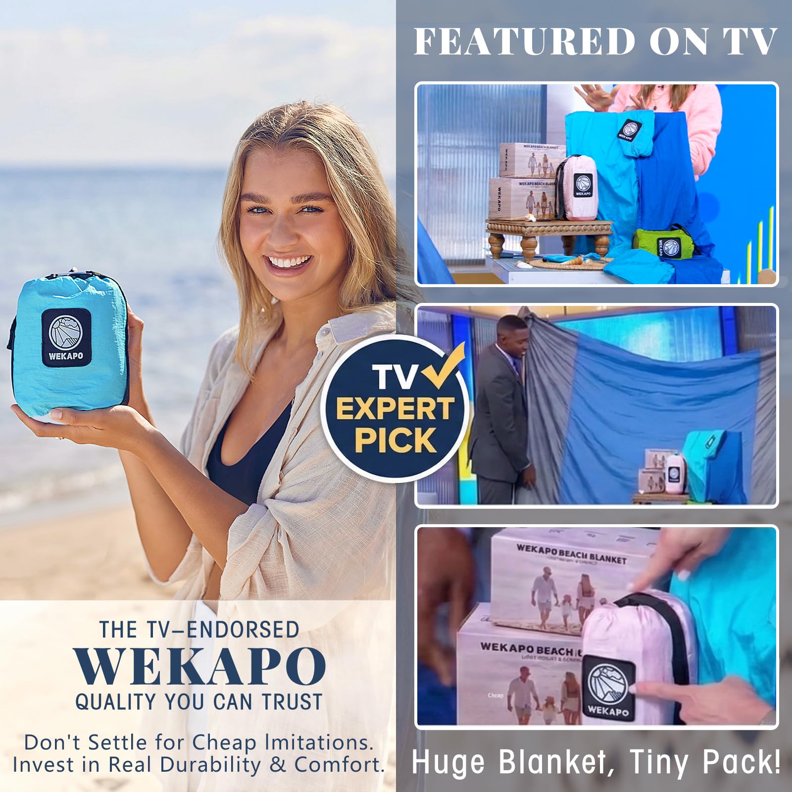 WEKAPO multifunction blanket for picnics and backyard lounging