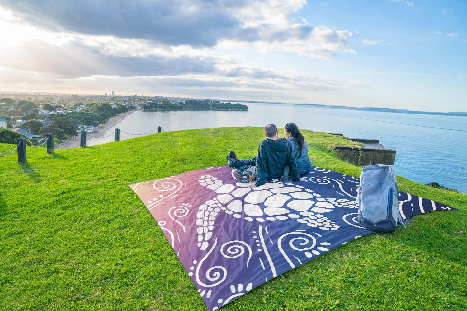 WEKAPO Beach Blanket comes with a compact, packable design