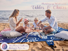 WEKAPO Beach Blanket quick-dry fabric stays cool under the sun