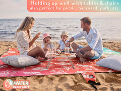 WEKAPO sandproof fabric repels sand for quick cleanup.