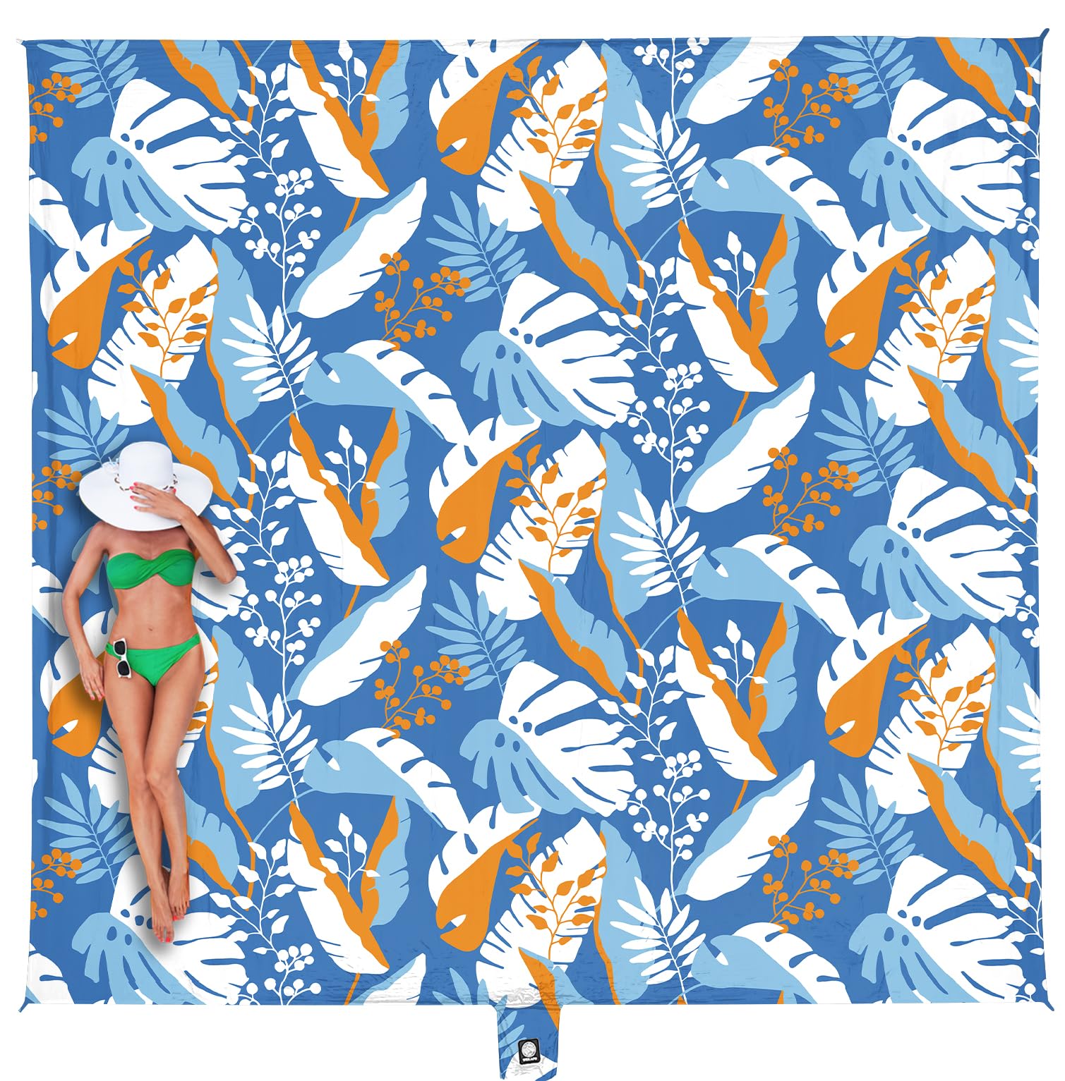 WEKAPO beach blanket sea leaves pattern shows durable fabric and stylish design