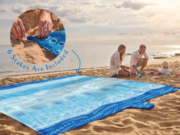 WEKAPO beach blanket soft microfiber provides gentle comfort.