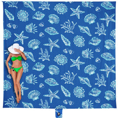 WEKAPO Beach Blanket waterproof fabric keeps sand and water at bay for quick drying.