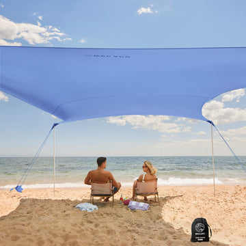 WEKAPO Beach Tent airflow-top provides wind-friendly shade on breezy beaches.