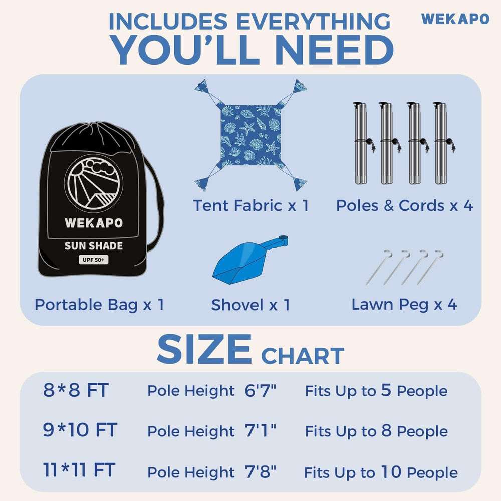 WEKAPO premium fabric keeps shade dry during light rain.