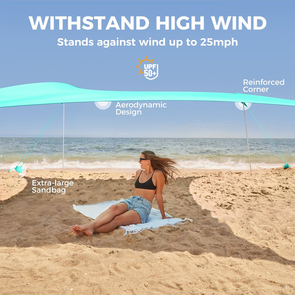 WEKAPO 23mm poles provide strong, tall support for large shade areas.