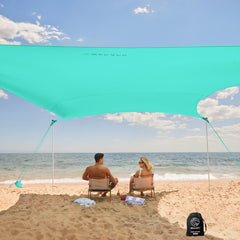 WEKAPO Beach Tent setup demonstrates quick, easy shade on sunny beaches.