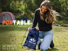 WEKAPO inflatable couch air lounger camping setup offering quick comfort after hikes.