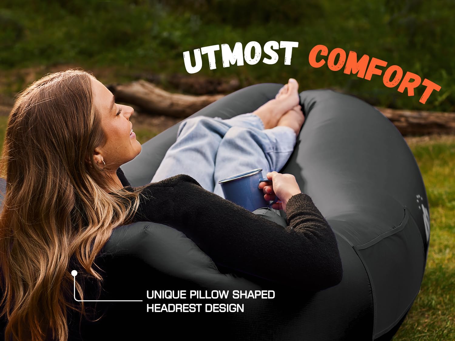 WEKAPO inflatable lounger packed case, easy storage and transport