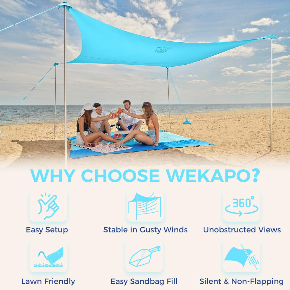 WEKAPO Sandbags Stability - sturdy anchors for wind-resistant shade.