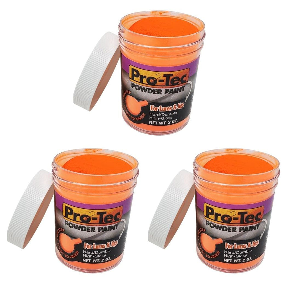 Welch Pro Tec Blaze Orange jig head powder coat for enhanced underwater visibility.