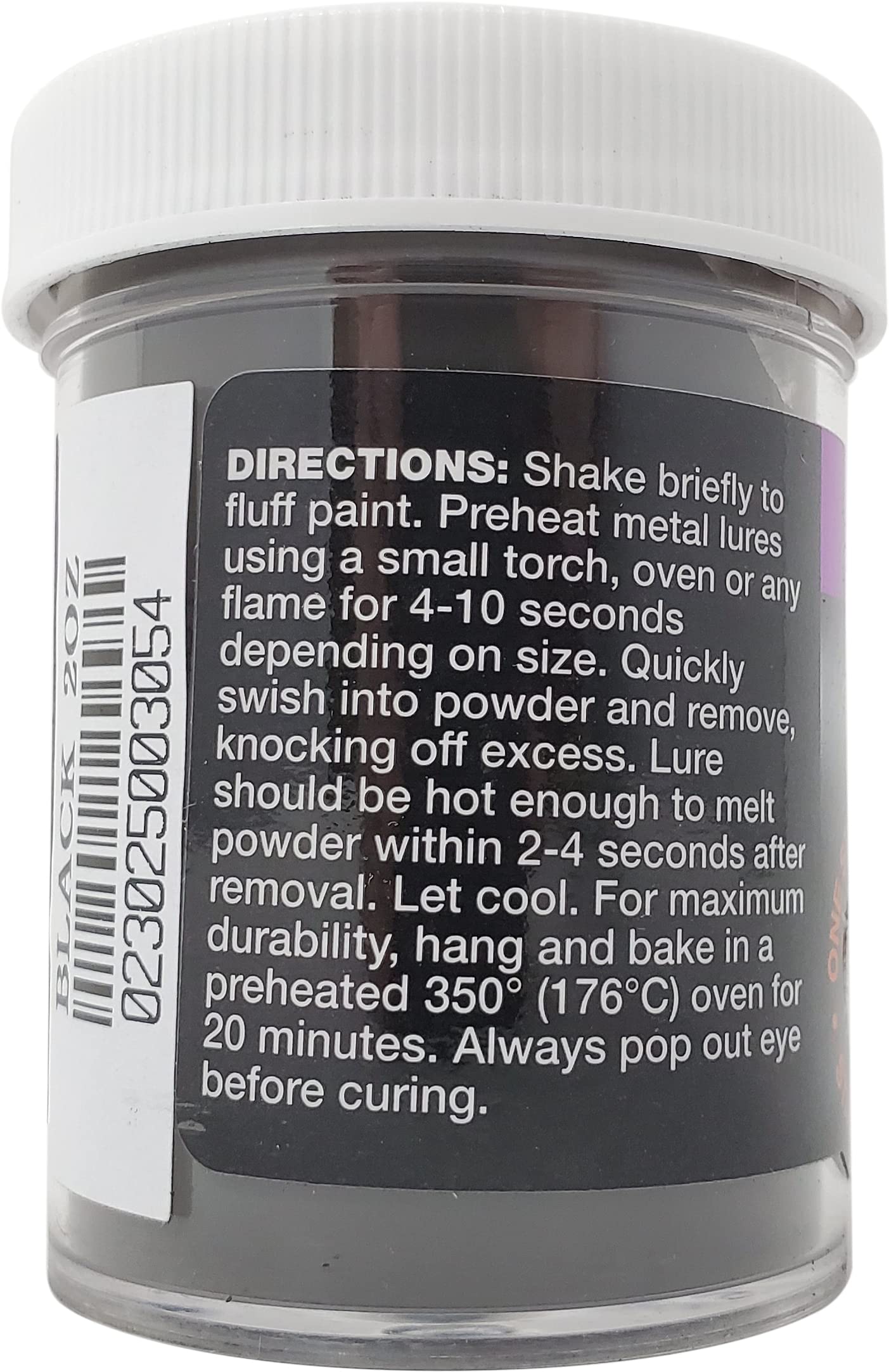 Bake-curing Pro-Tec Powder Paint at 350°F for durable gloss on lures