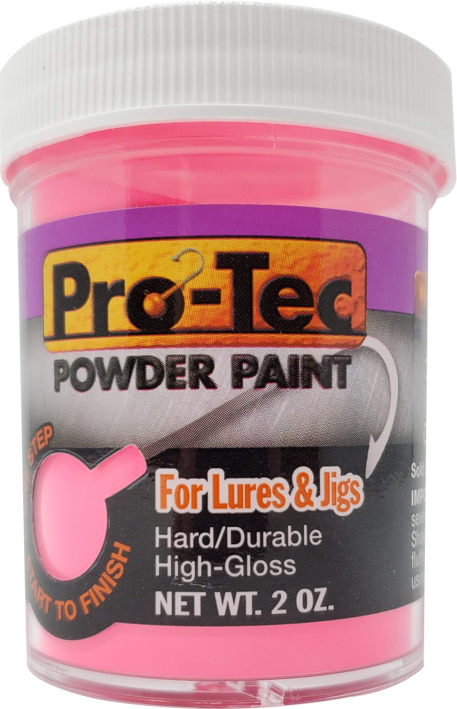 Welch Products Pro Tec powder paint on jig heads enhancing underwater visibility for better tracking.