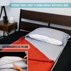 Well Traveled Sleeping Bag Liner provides extra warmth on cool nights without bulk.