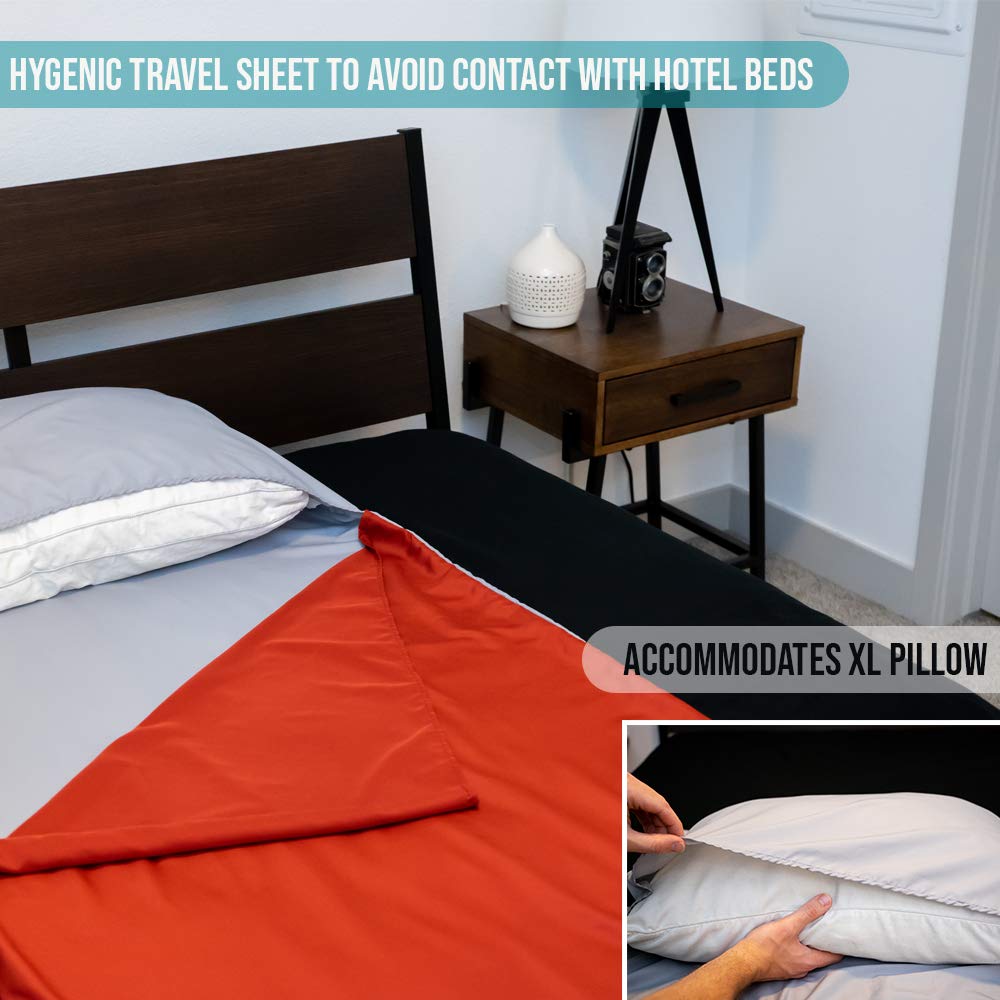 Well Traveled Liner with red right zipper for quick access.