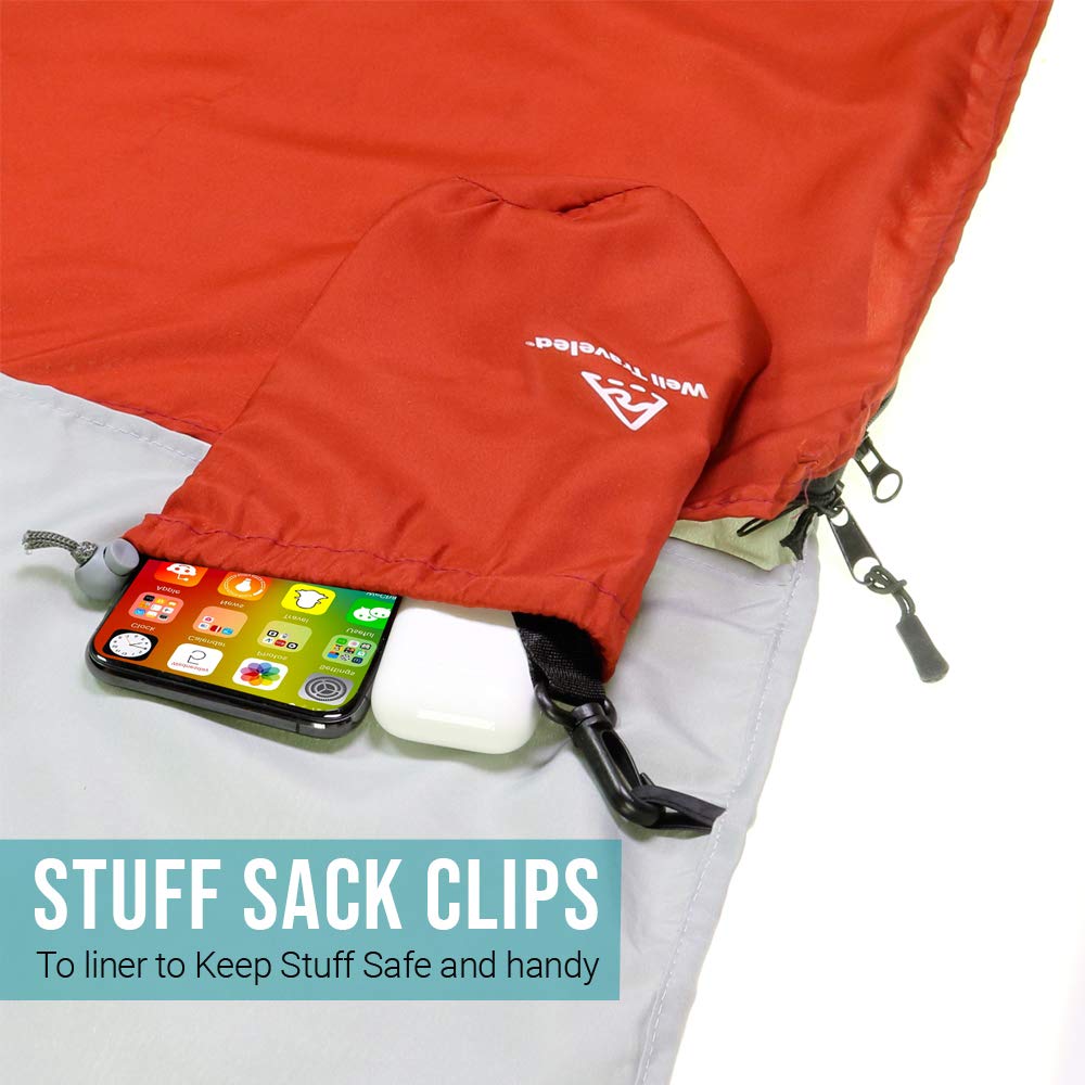 Well Traveled Liner includes a compact, easy-to-use stuff sack.