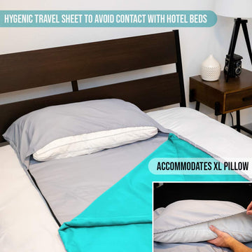 Well Traveled sleeping bag liner ultralight and compact for easy packing.