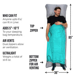 Well Traveled liner adds warmth without bulk on chilly nights.