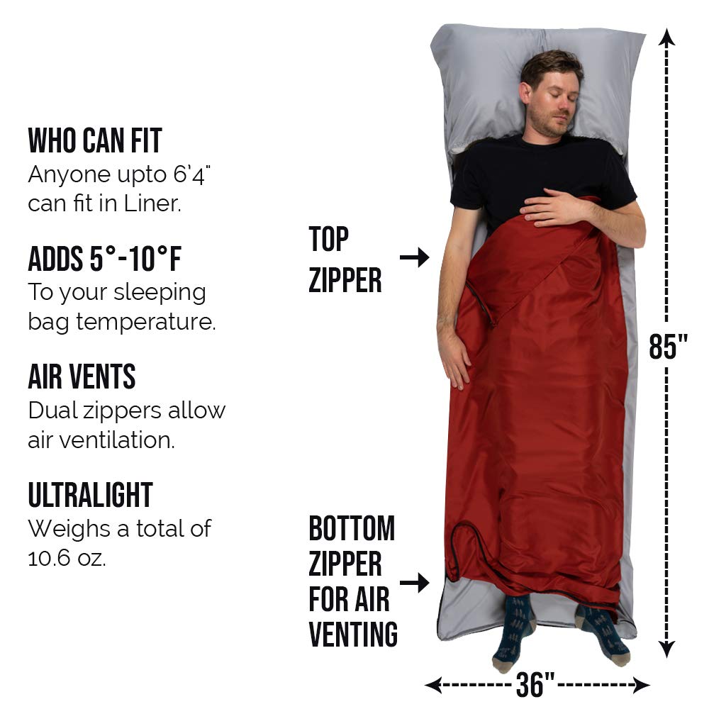 Well Traveled Liner wide pillow pocket keeps pillows clean.