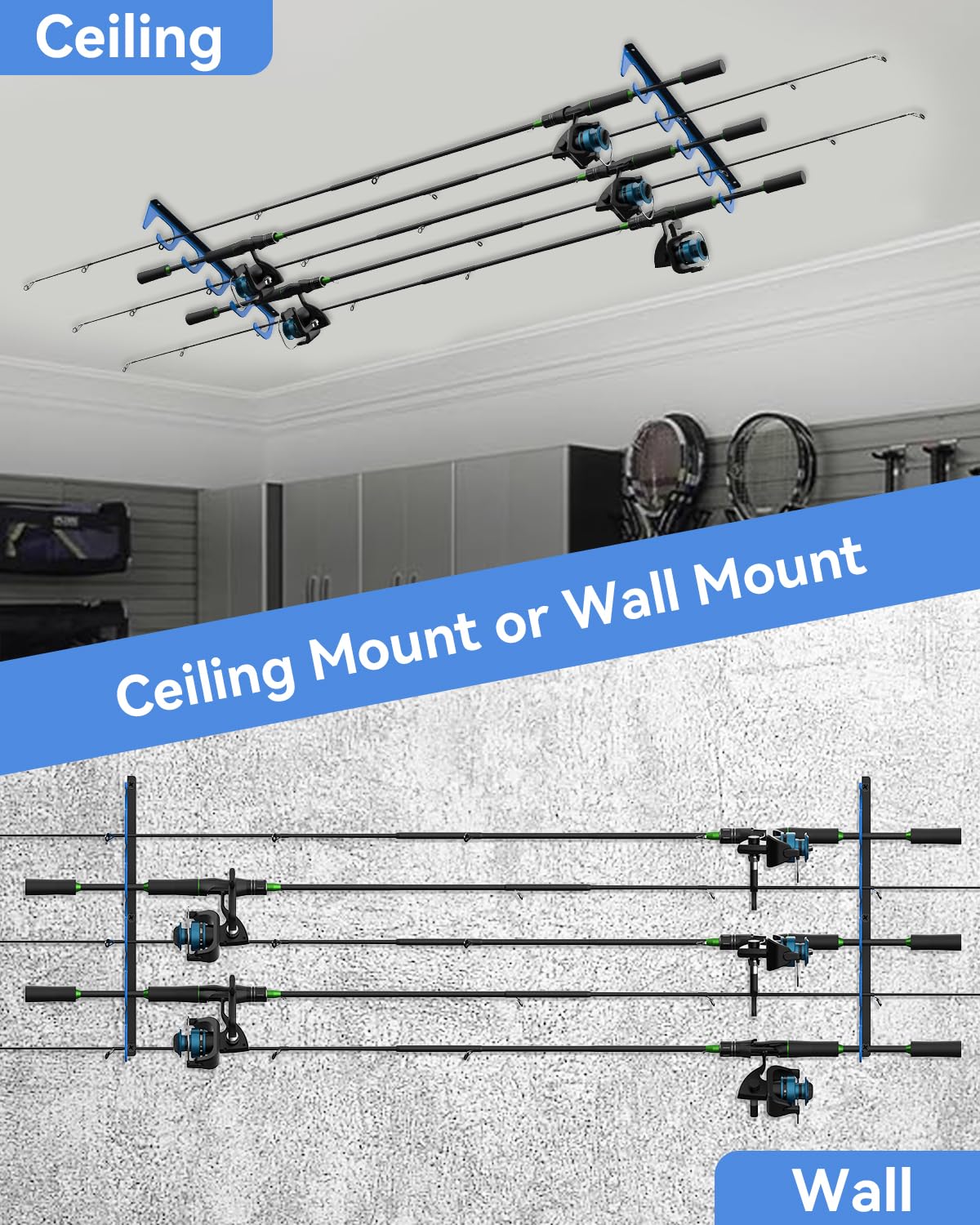 WellMall alloy-steel construction provides durable rod storage for years of use.