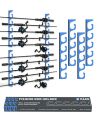 WellMall fishing pole holders 10-rod wall mount keeps rods organized and accessible.