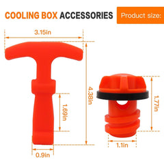 WELURE orange latch strap shown on a compatible RTIC or YETI cooler.