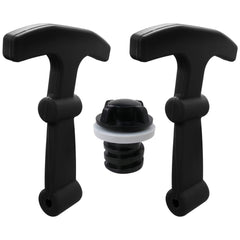 WELURE silicone T-latch straps secure a cooler lid for a tight seal.