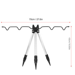 Wene fishing pole tripod bracket folded for easy transport and storage