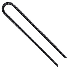Wensilon rebar U-hook 12in anchoring for secure ground installation.