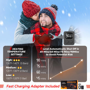 Wenyueyan heated gloves rechargeable battery powers cordless warmth