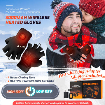 Wenyueyan heated gloves ultralight feel for comfortable all-day wear in winter
