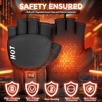 Wenyueyan heated gloves wrist adjustable strap for a secure fit