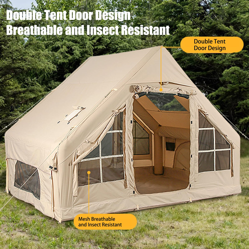 WENZEFZZB 4-season camping scenario showing family-friendly shelter.